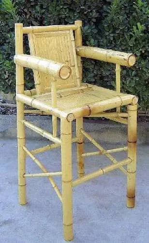 Antique modern extra large bamboo chair image 1