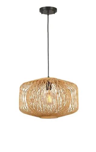 High quality rattan wicker pendant lampshade image 1