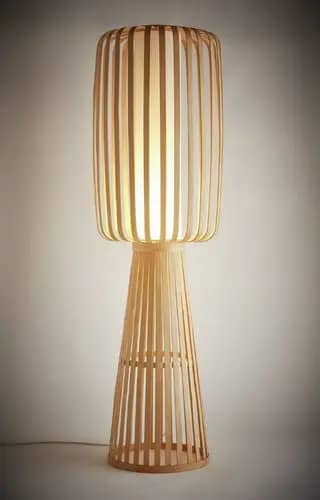 Artistic bamboo stand lamp image 1