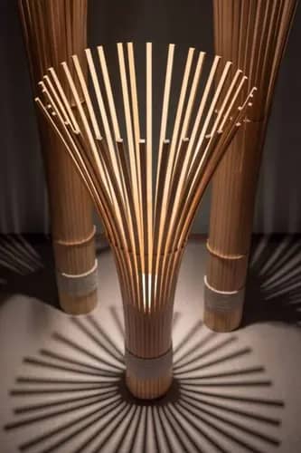 Bamboo stand lamp image 1