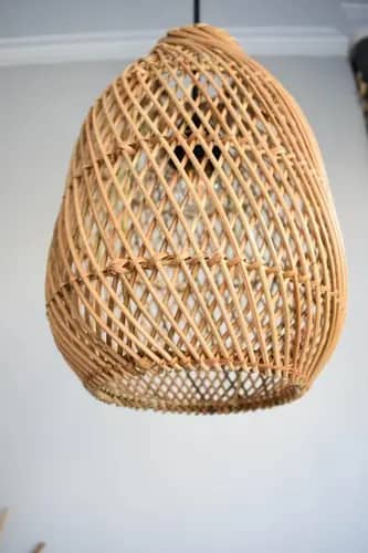 Rattan artistic wicker hanging lampshade image 1