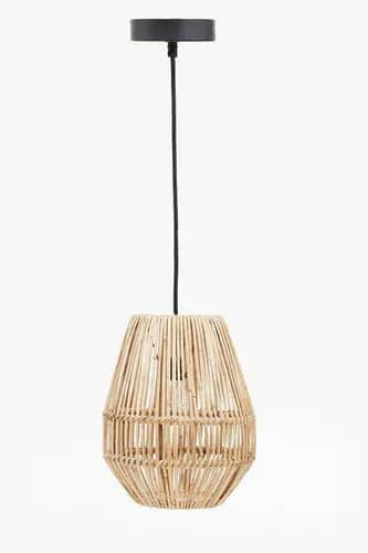 Rattan wicker modern hanging lampshade image 1