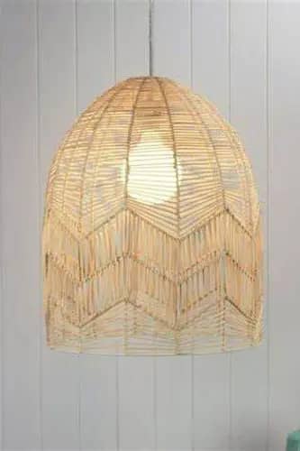 High quality rattan flower shaped pendant lamp image 1