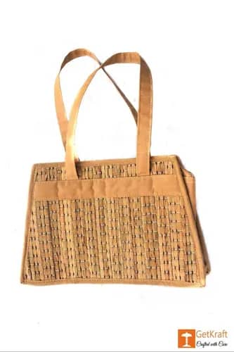 Natural Straw Square Shape Hand Bag image 1