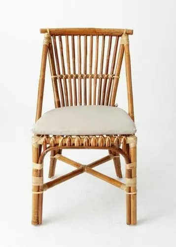 Antique modern bamboo chair with cushion image 1