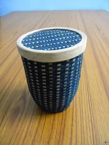 Bamboo Capsule Container - Blue image 1