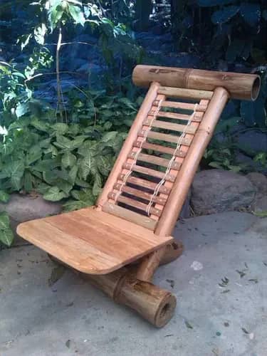 Bamboo Outdoor Foldable Relaxing Poolside Beach Garden Chair image 1