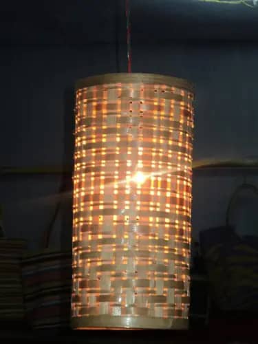 Cylindrical Bamboo Hanging Lamp for your Home image 1