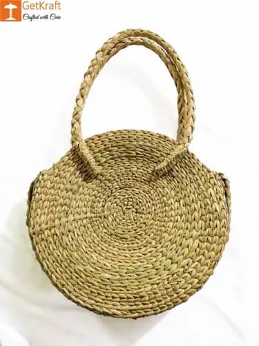 Natural Straw Large Round Handbag for Women image 1