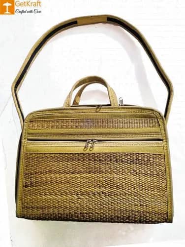 Natural Straw Handmade Messenger Bag image 1