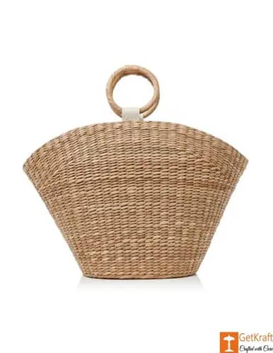 Large Natural Straw Shopping Handbag image 1