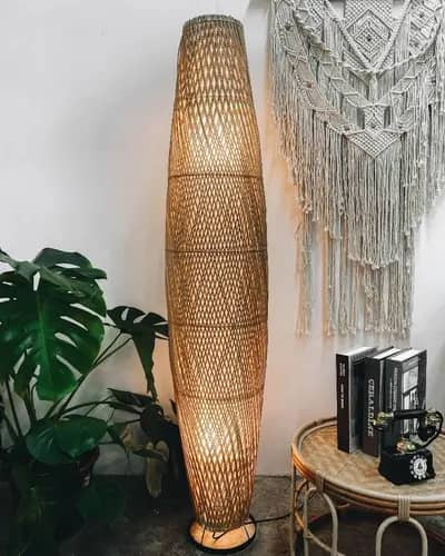 Bamboo stand lamp image 1
