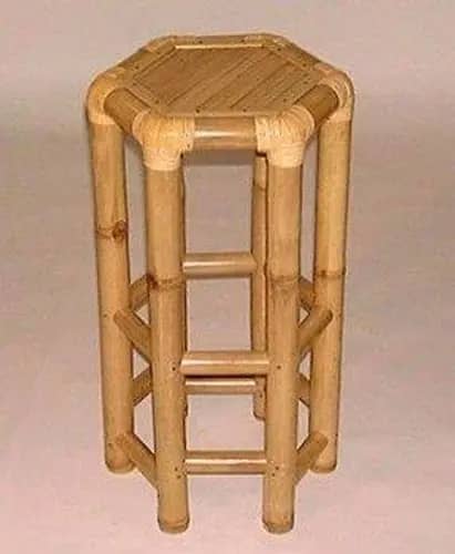 Attractive bamboo hexagon shaped stool image 1