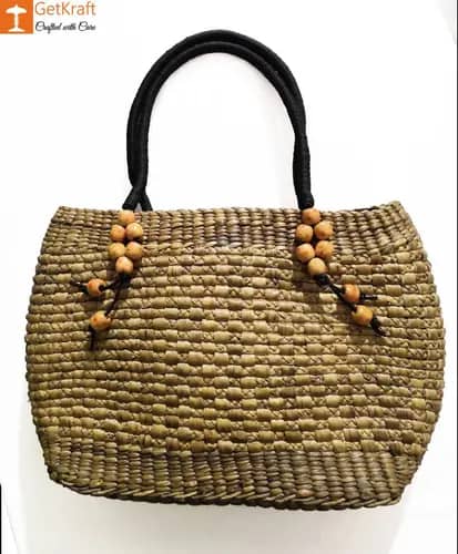 Medium-sized Handmade Straw Bag image 1