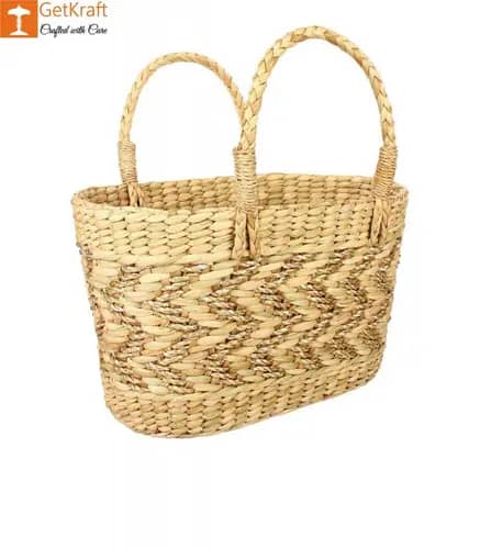 Natural Straw Kauna Grass Tote Bag image 1