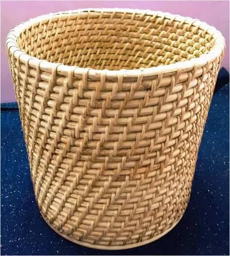 Simple Cane Rattan Basket Planter image 1