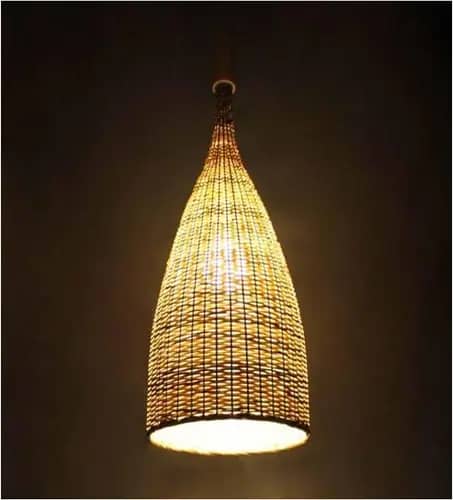 Bamboo Hanging Lampshade image 1