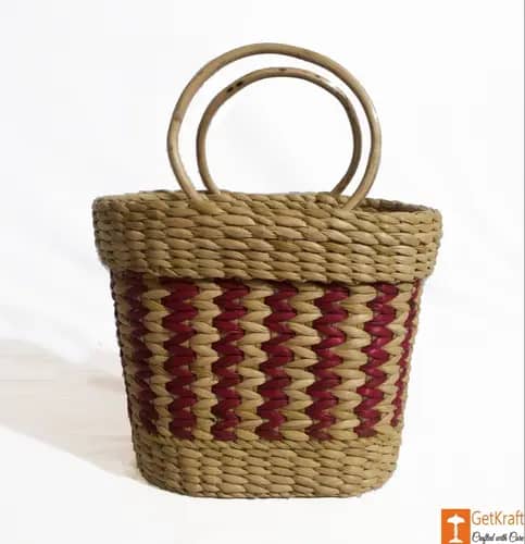 Natural Straw Mini Bag 7x8 inch image 1
