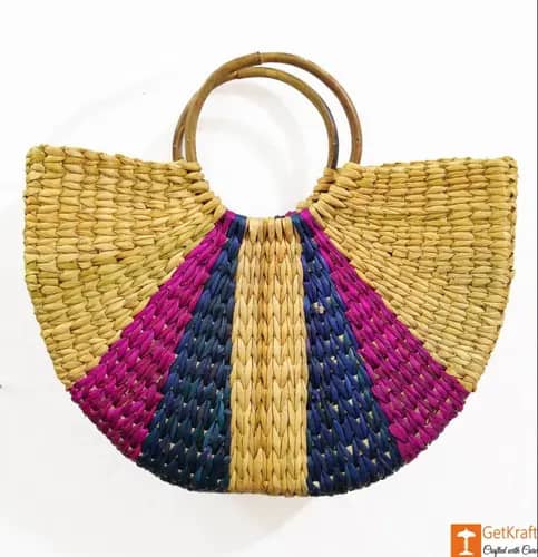 Natural Straw  Stylish Multipurpose Bag image 1