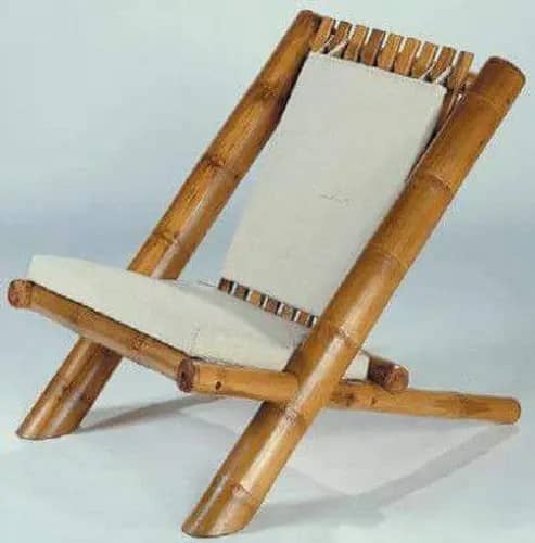 Antique bamboo wicker high quality armchair image 1