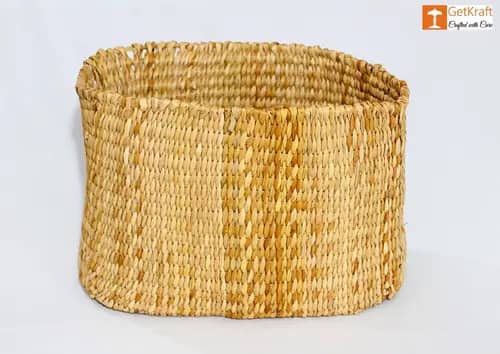 Natural Straw Kauna Large Basket image 1