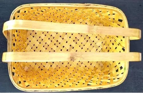 Bamboo Tray  Natural (With Handle) image 1