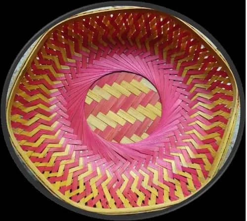 6 Corner Bamboo Basket image 1