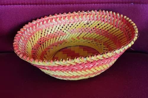 Bamboo Designer Basket Color  Oval image 1