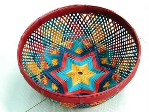 Bamboo Fruit Basket Multicolor image 1