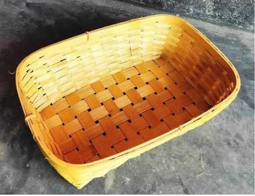 Bamboo Rectangular Fruit Basket image 1