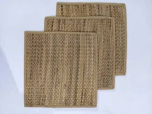 Natural Straw Dinning Mat Square ( Set of 6) image 1