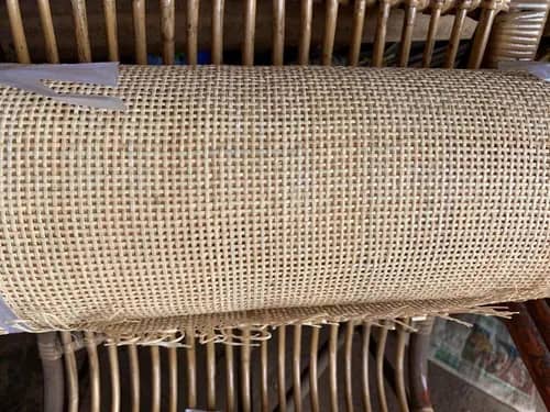 Open weave rattan square webbing image 1