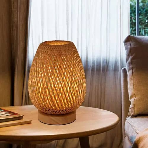 bamboo stand lamp image 1