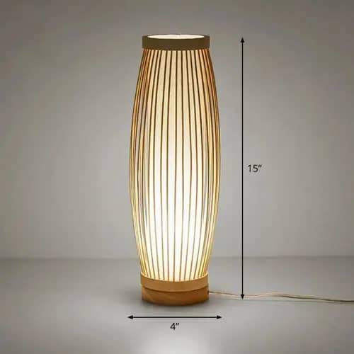 Artistic bamboo floor lamp image 1