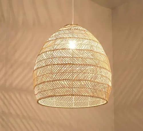 Rattan hanging lampshade image 1