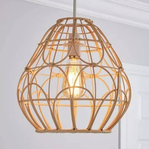Modern rattan hanging lamp image 1