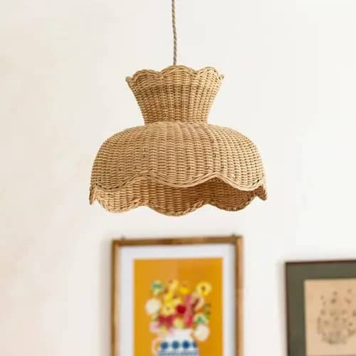 High quality rattan pendant lampshade image 1