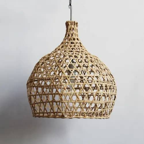 High quality rattan wicker hanging lampshade image 1
