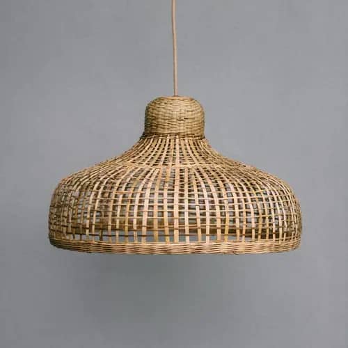 Bamboo modern wicker hanging lampshade image 1