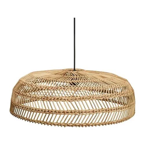 High quality semi-circular Rattan wicker hanging lampshade image 1