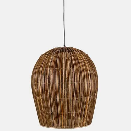 High quality rattan oval shaped wicker hanging lampshade image 1