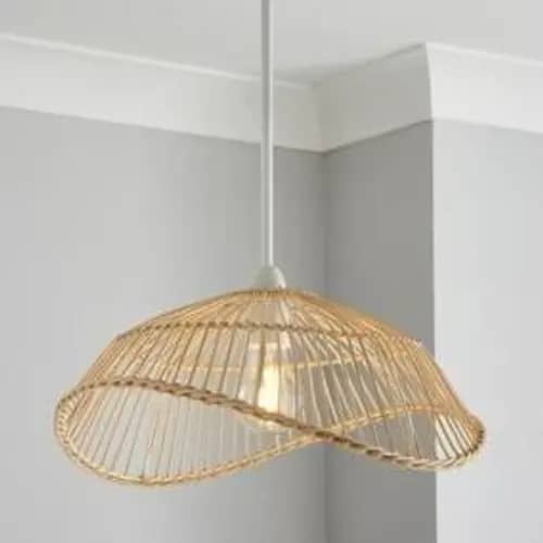 High quality rattan wicker pendant lamp image 1