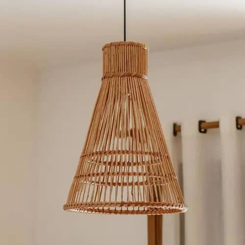 Attractive rattan wicker pendant lampshade image 1