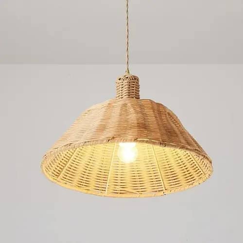 Modern attractive wicker pendant lampshade image 1