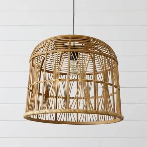 Modern attractive rattan wicker pendant lampshade image 1