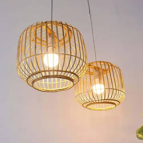 High quality cylindrical shaped bamboo lamp image 1