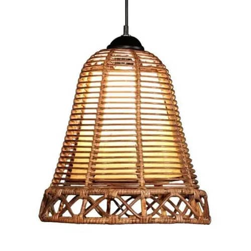High quality rattan wicker hanging lampshade image 1
