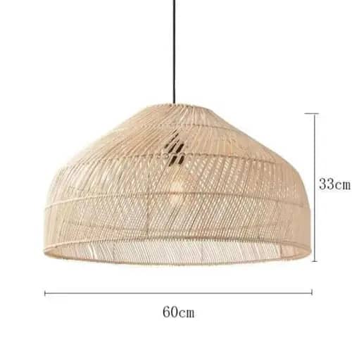 Rattan Attractive fixture wicker pendant lampshade image 1