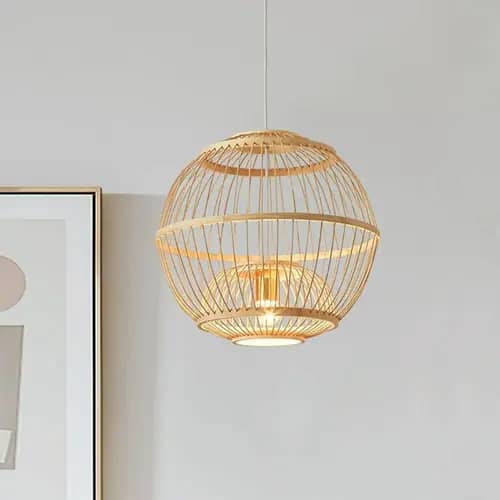 Attractive modern rattan wicker hanging lampshade image 1