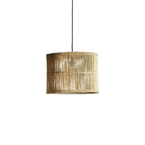 Bamboo modern cylindrical shaped wicker table lampshade image 1